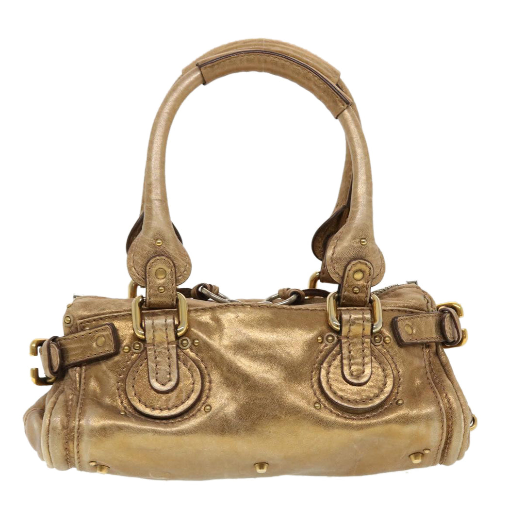 Chloe Paddington Hand Bag Leather Gold 0207515366 42584