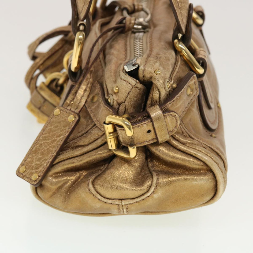 Chloe Paddington Hand Bag Leather Gold 0207515366 42584
