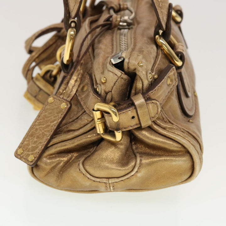 Chloe Paddington Hand Bag Leather Gold 0207515366 42584