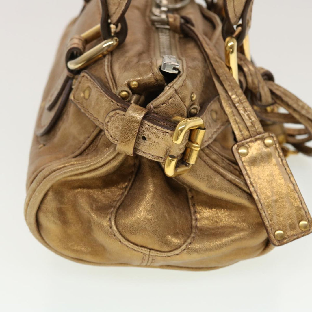 Chloe Paddington Hand Bag Leather Gold 0207515366 42584