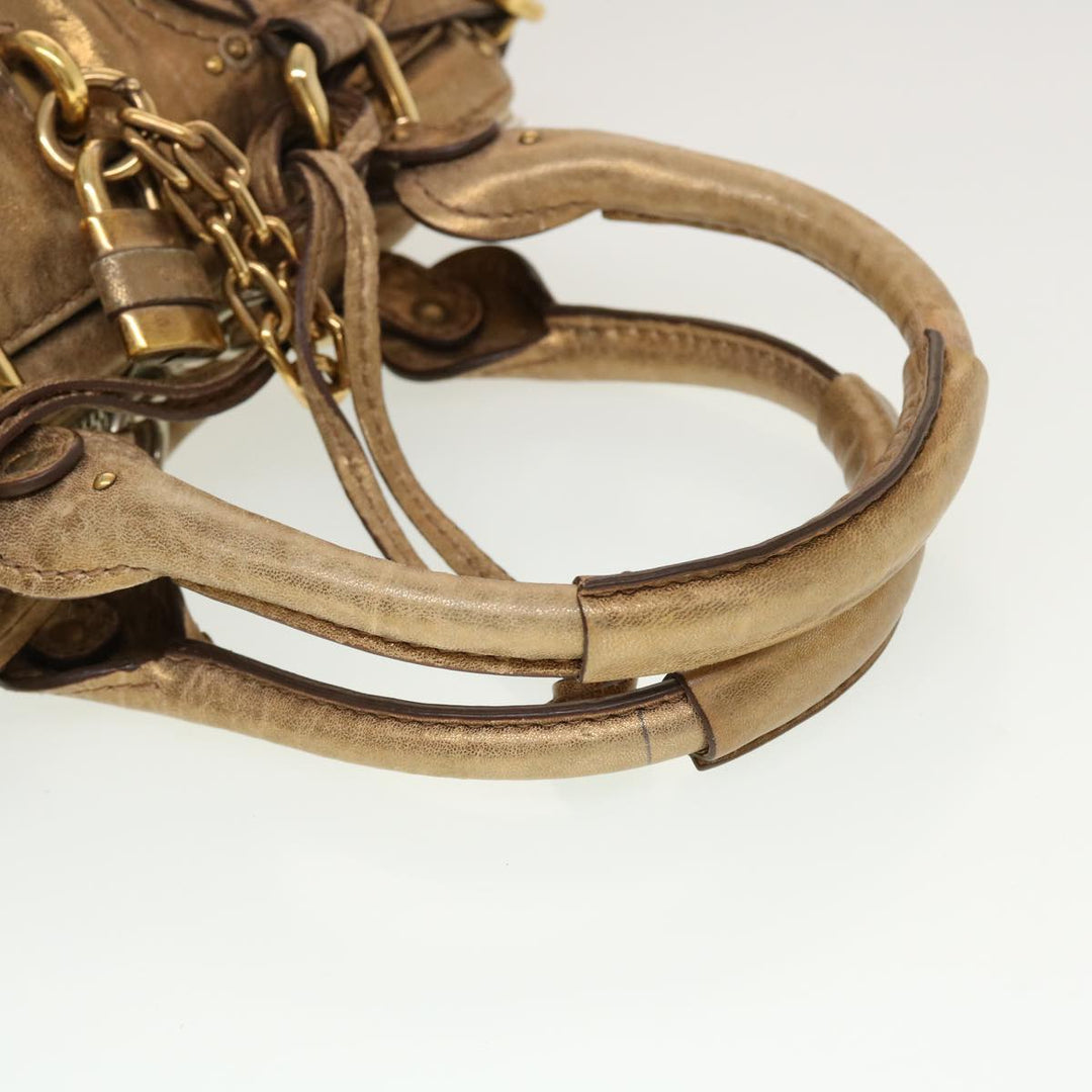 Chloe Paddington Hand Bag Leather Gold 0207515366 42584