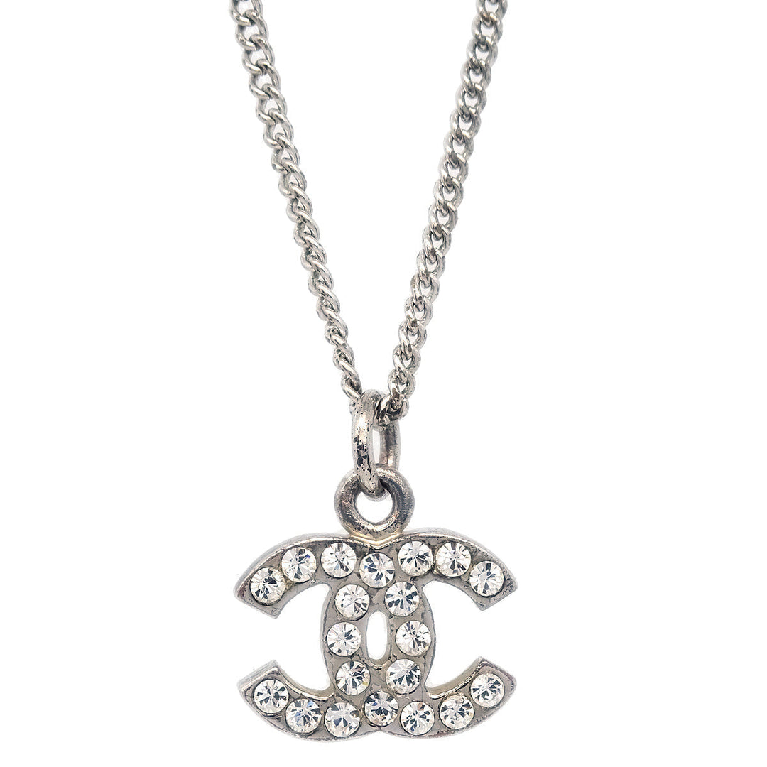 Top Quality Chanel 2003 Crystal & Silver CC Necklace