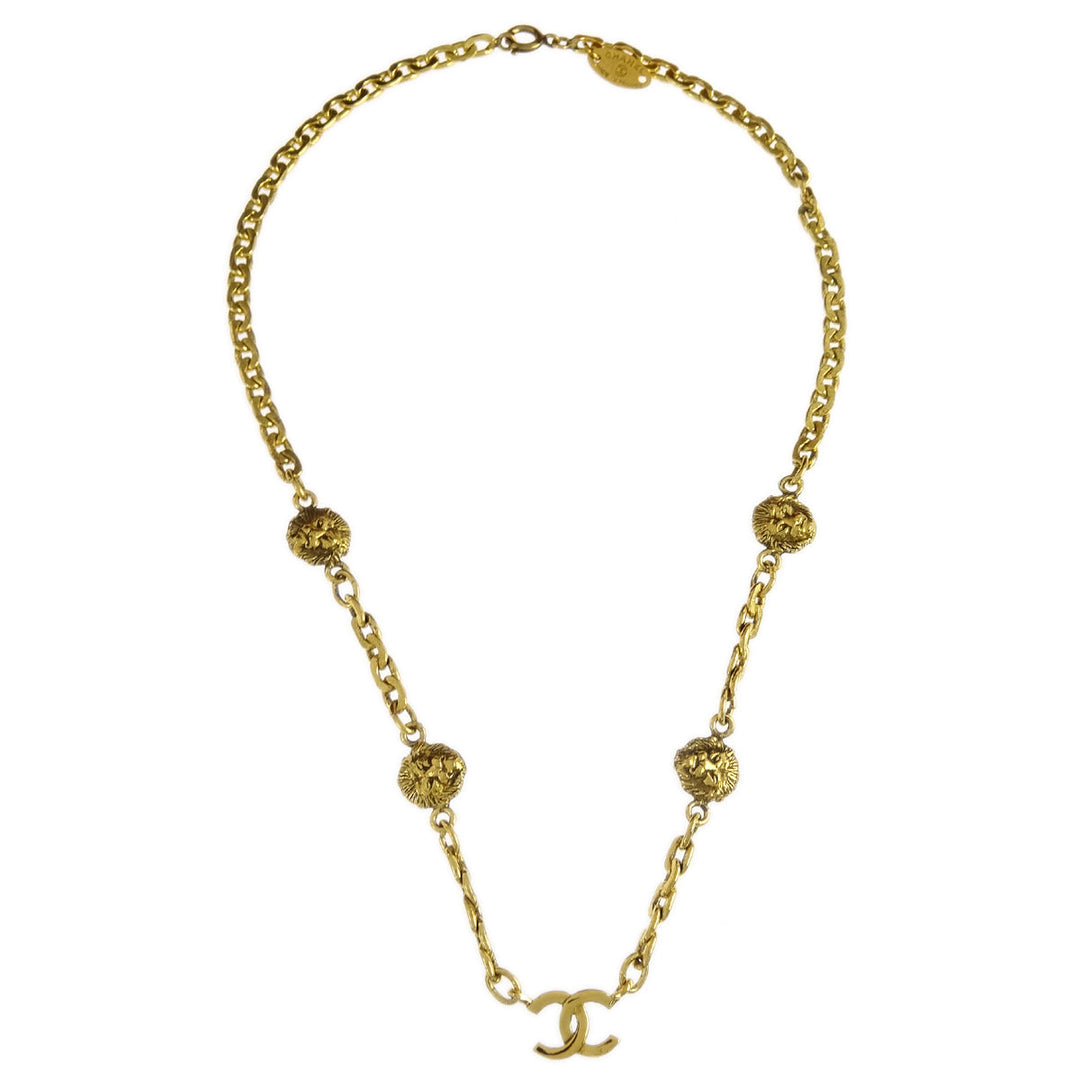 Top Quality Chanel Lion Gold Chain Pendant Necklace