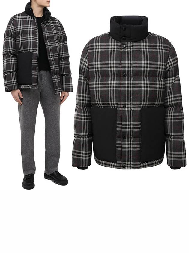 Burberry Checked Wool Down Padding Grey