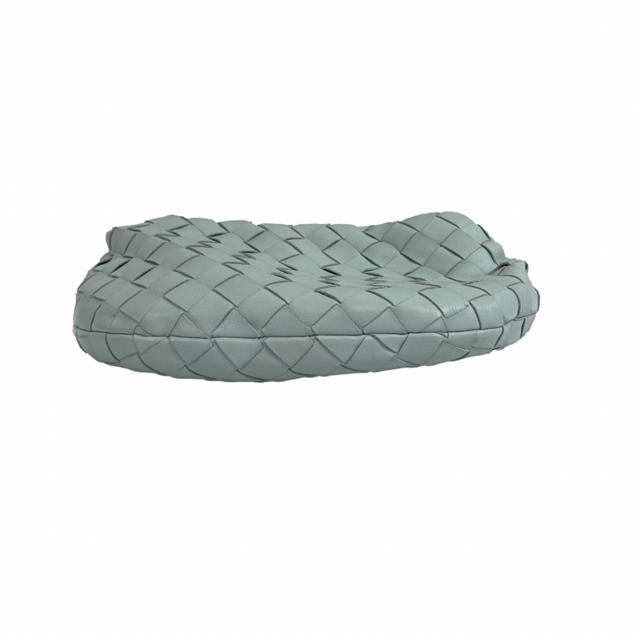 Bottega veneta - Mini Jodie Knotted Leather Washed Teal Blue Teen - Brand New