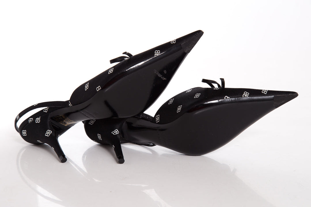 Balenciaga Black Slingback Heels SZ 36