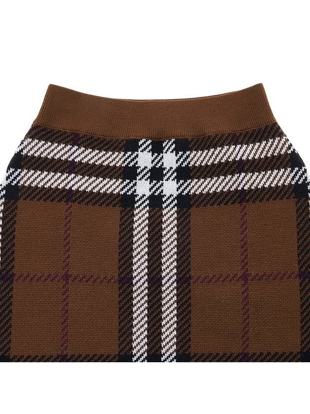 Burberry Check Jacquard Mini Pencil Skirt Brown