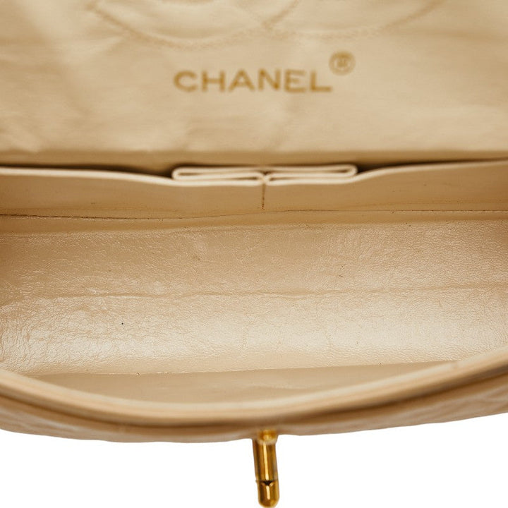 Top Quality Chanel Matrace 23 Cocomark Double Flap Gold  Chain houlder Bag Beige   CHANEL