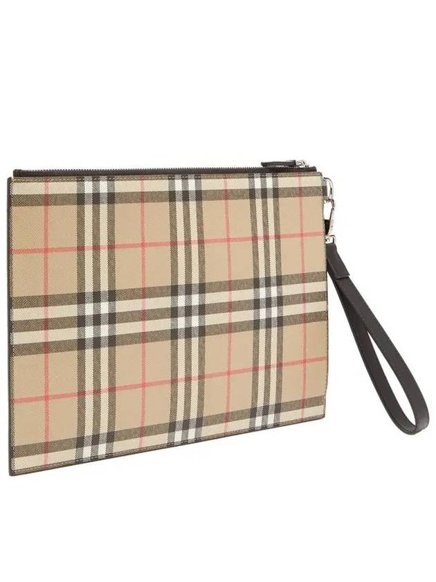 Burberry Vintage Check Clutch Bag Beige