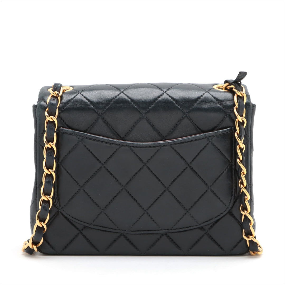 Top Quality Chanel Mini Matrasse  Single Flap Single Chain Bag Navy G  6th