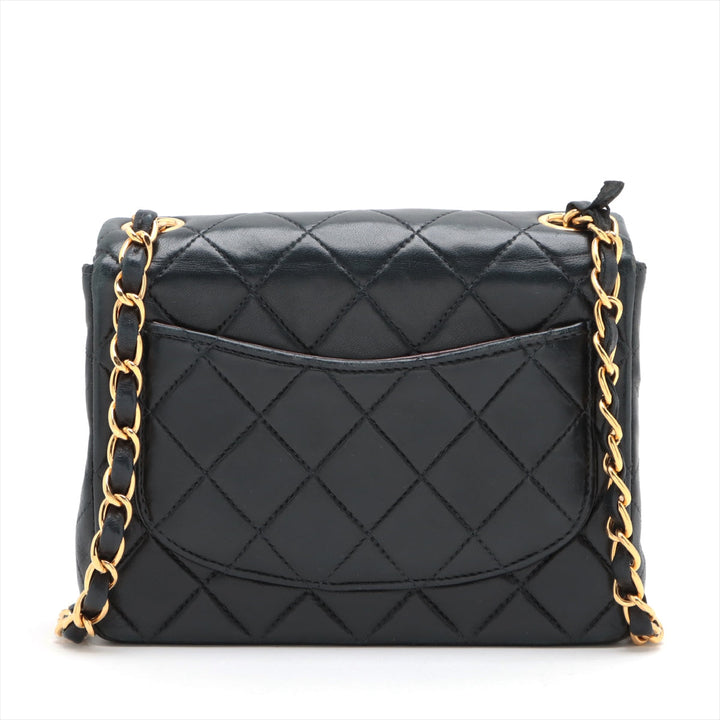 Top Quality Chanel Mini Matrasse  Single Flap Single Chain Bag Navy G  6th