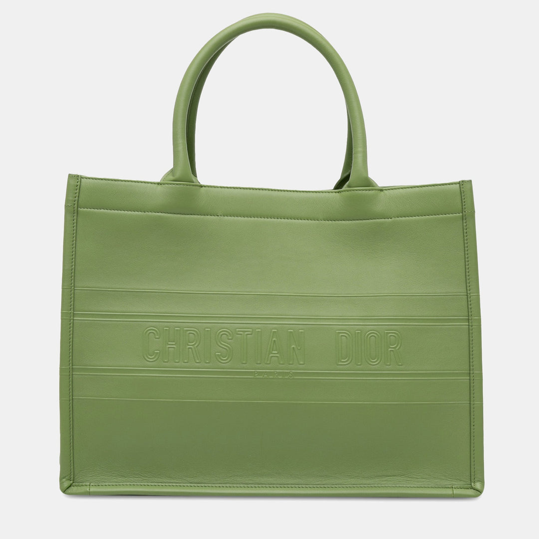 Top quality Dior Medium Embossed Leather Book Tote