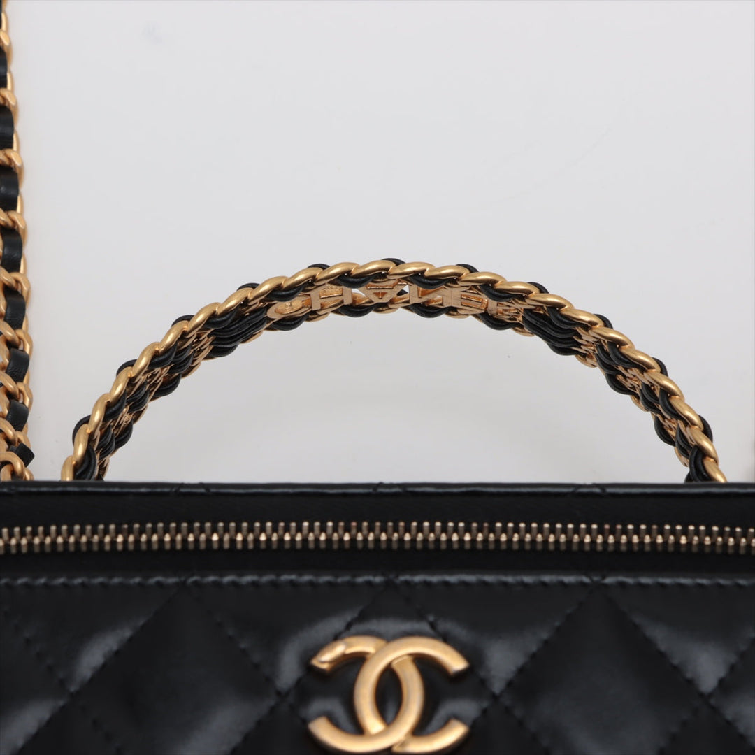 Top Quality Chanel Mattress kin Chain Shoulder Bag Vanity Black Gold