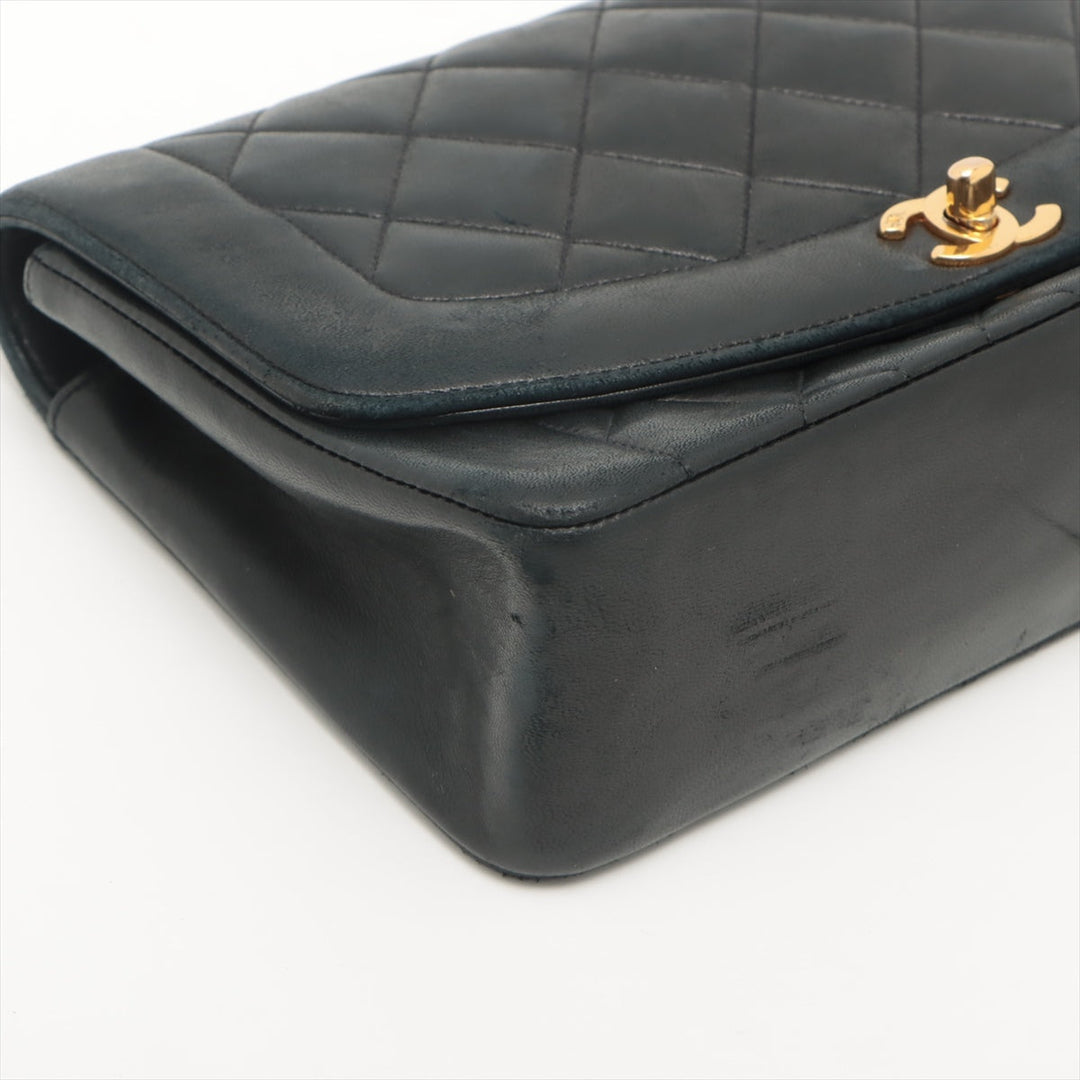 Top Quality Chanel Matrasse  Single Flap Single Chain Bag Diamond Flap Black Gold  2nd