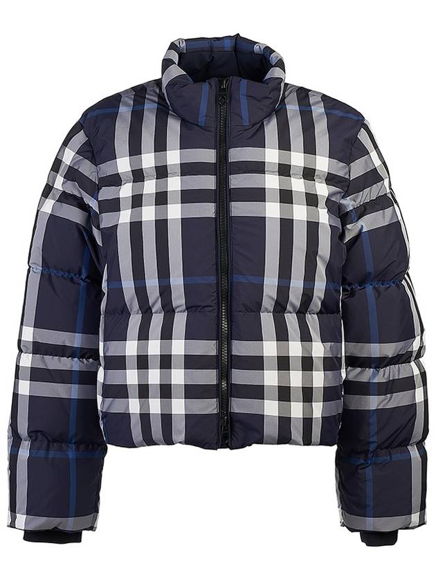 Burberry Check Crop Padding Night Blue