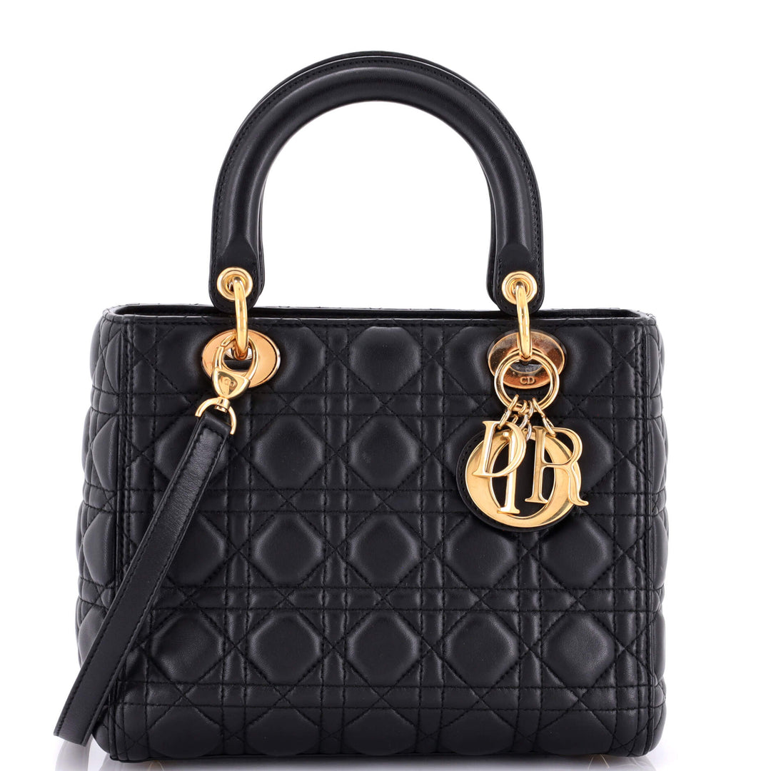 Top quality Dior Lady Top quality Dior Bag Cannage Quilt Lambskin Medium