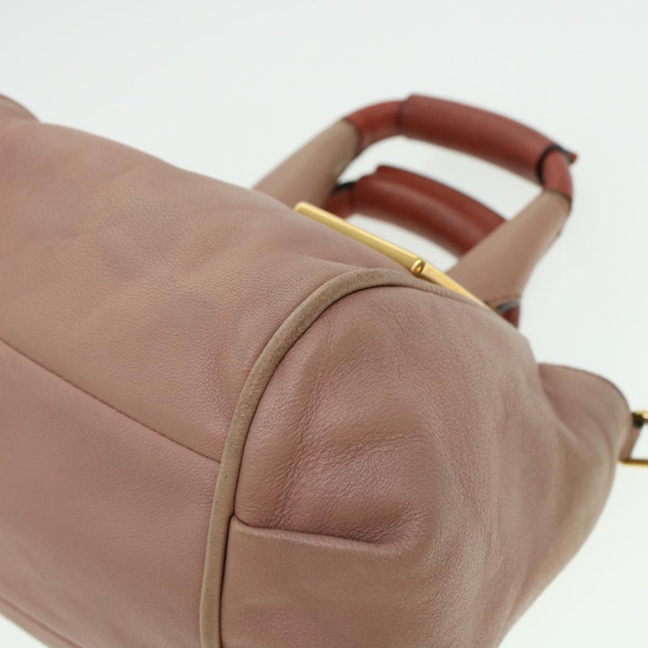 Chloe Etel Hand Bag Leather 2way Pink 04-12-50-65 43906