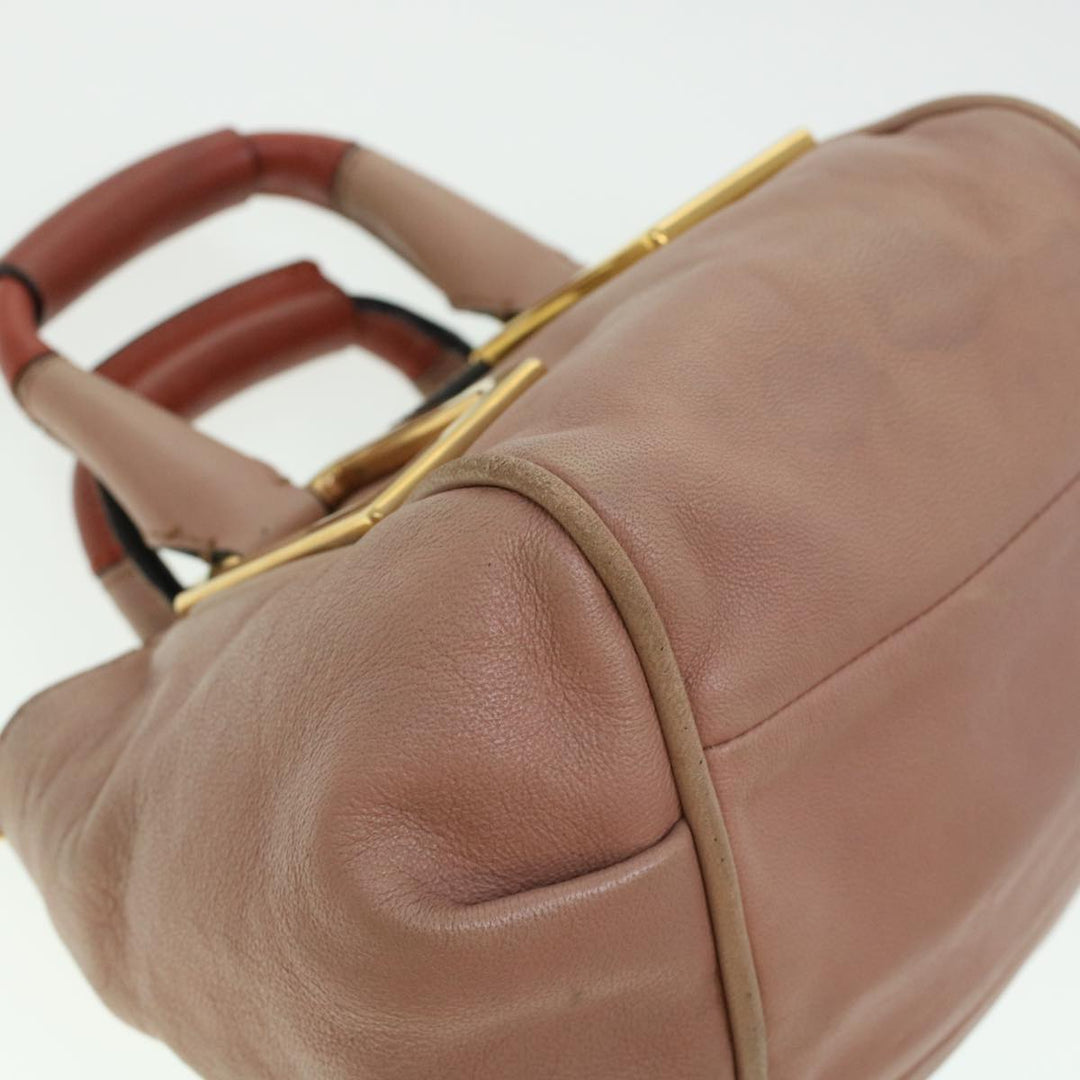 Chloe Etel Hand Bag Leather 2way Pink 04-12-50-65 43906