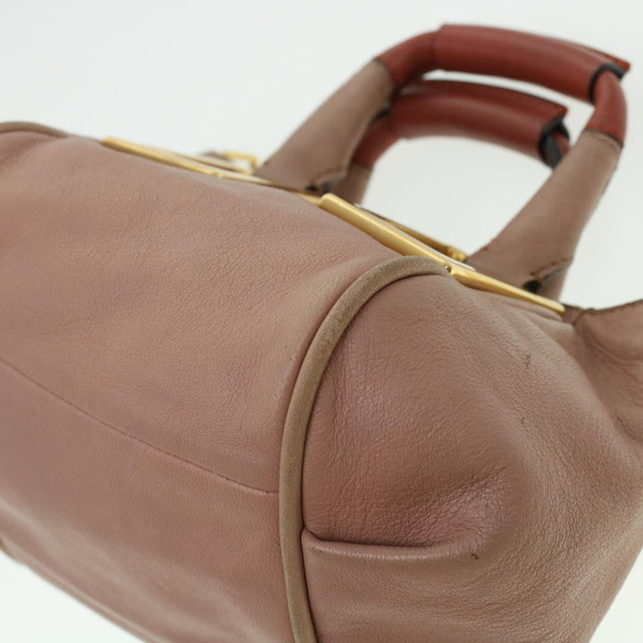 Chloe Etel Hand Bag Leather 2way Pink 04-12-50-65 43906