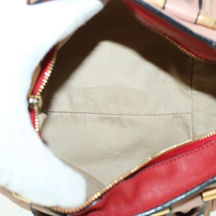 Chloe Etel Hand Bag Leather 2way Pink 04-12-50-65 43906