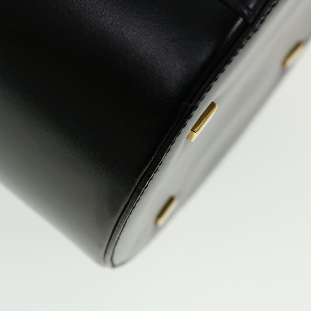 Celine Vany Cosmetic Pouch Leather Black  43930