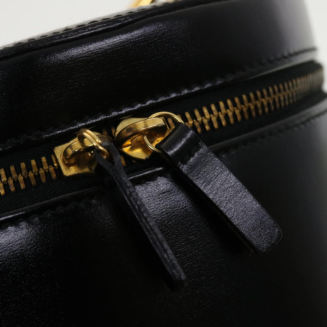Celine Vany Cosmetic Pouch Leather Black  43930