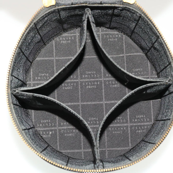 Celine Vany Cosmetic Pouch Leather Black  43930