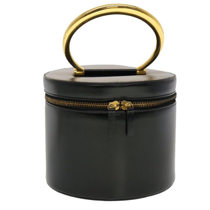 Celine Vany Cosmetic Pouch Leather Black  43930