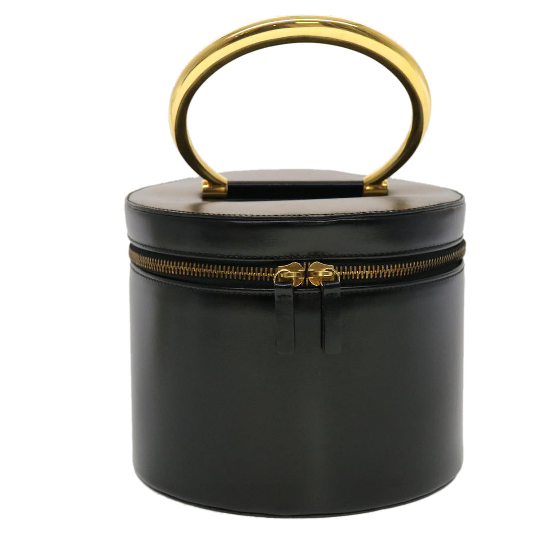 Celine Vany Cosmetic Pouch Leather Black  43930