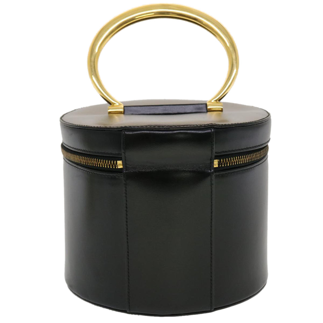 Celine Vany Cosmetic Pouch Leather Black  43930