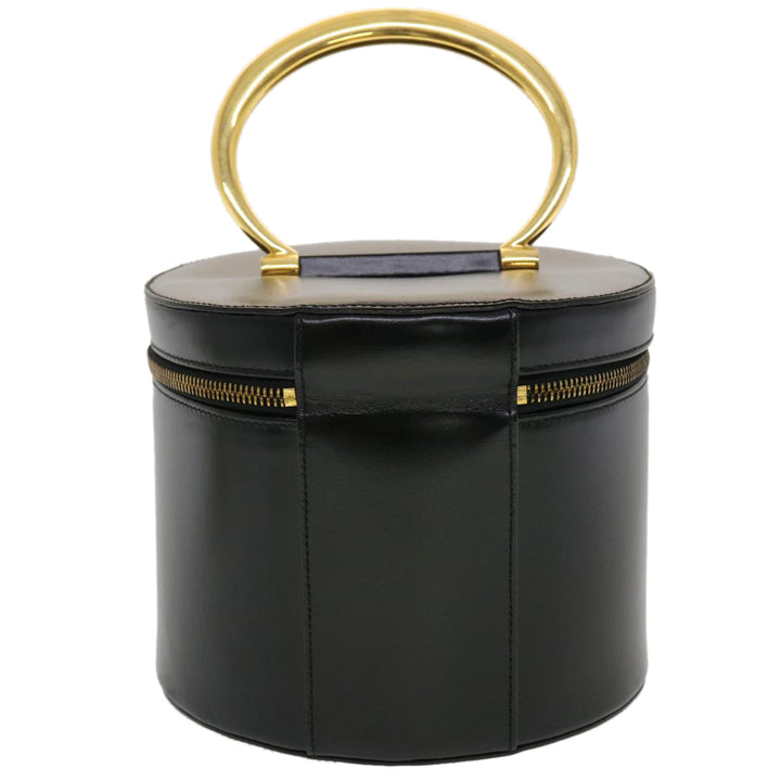 Celine Vany Cosmetic Pouch Leather Black  43930
