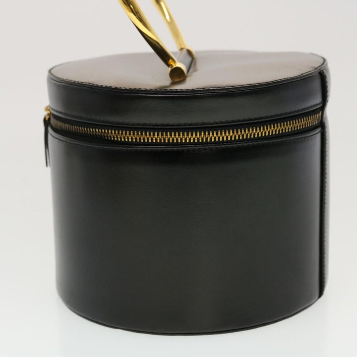 Celine Vany Cosmetic Pouch Leather Black  43930