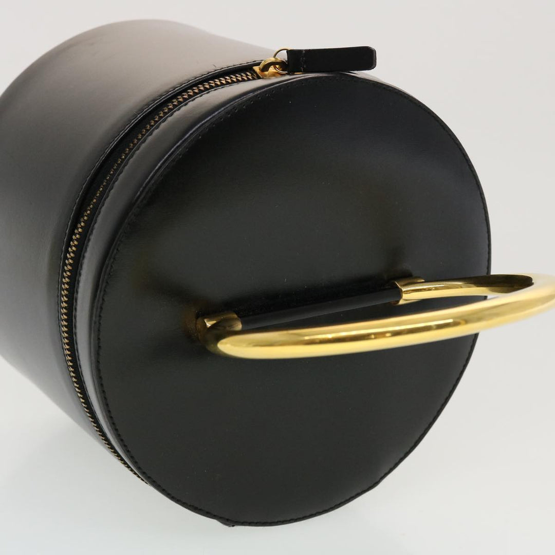 Celine Vany Cosmetic Pouch Leather Black  43930
