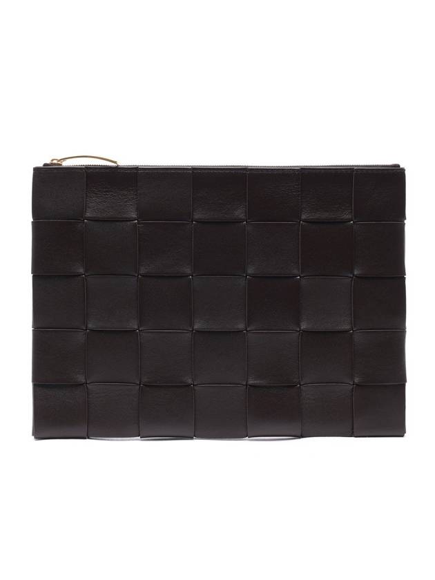 Bottega veneta Cassette Intrecciato Medium Clutch Bag Fondente