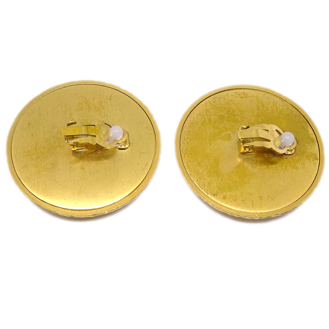 Top Quality Chanel Button Earrings Gold Clip-On 29