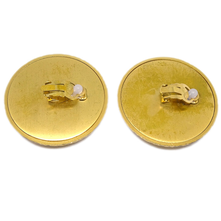 Top Quality Chanel Button Earrings Gold Clip-On 29