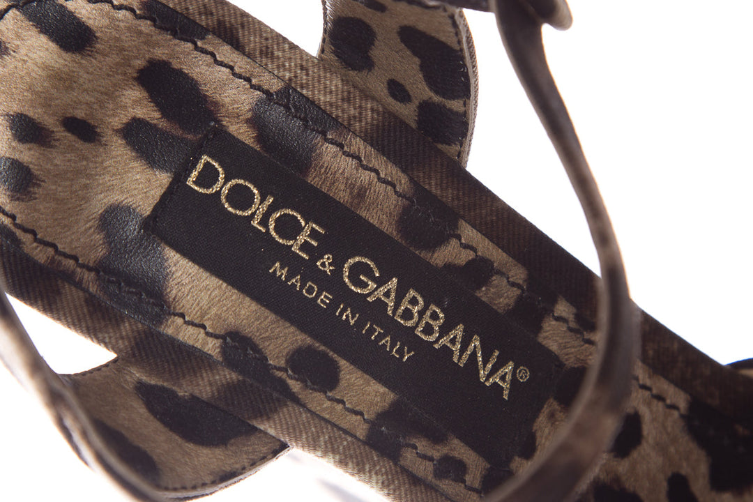Dolce & Gabbana Leopard Print Wedges SZ 38