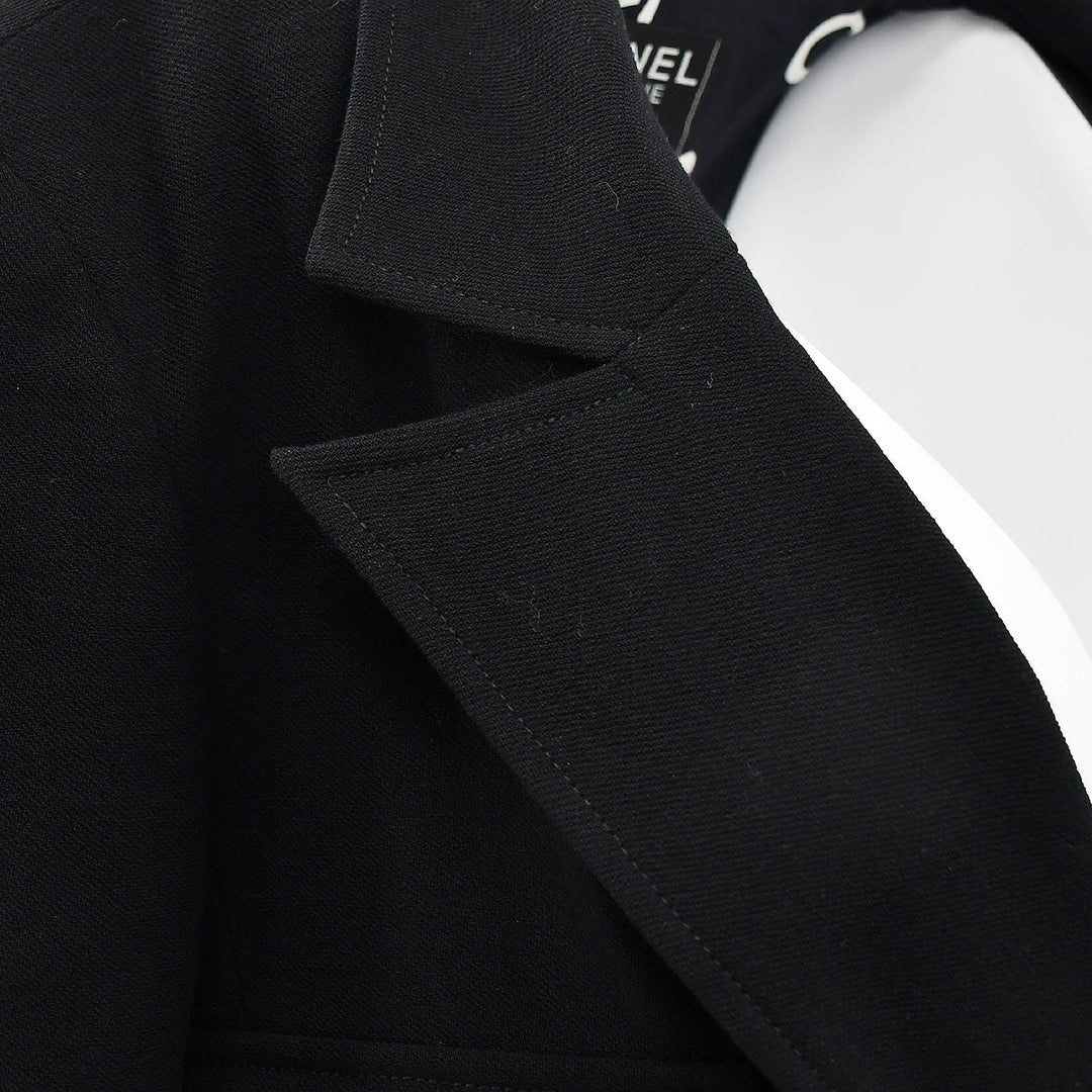 Top Quality Chanel Double Breasted Jacket Black 97P #42