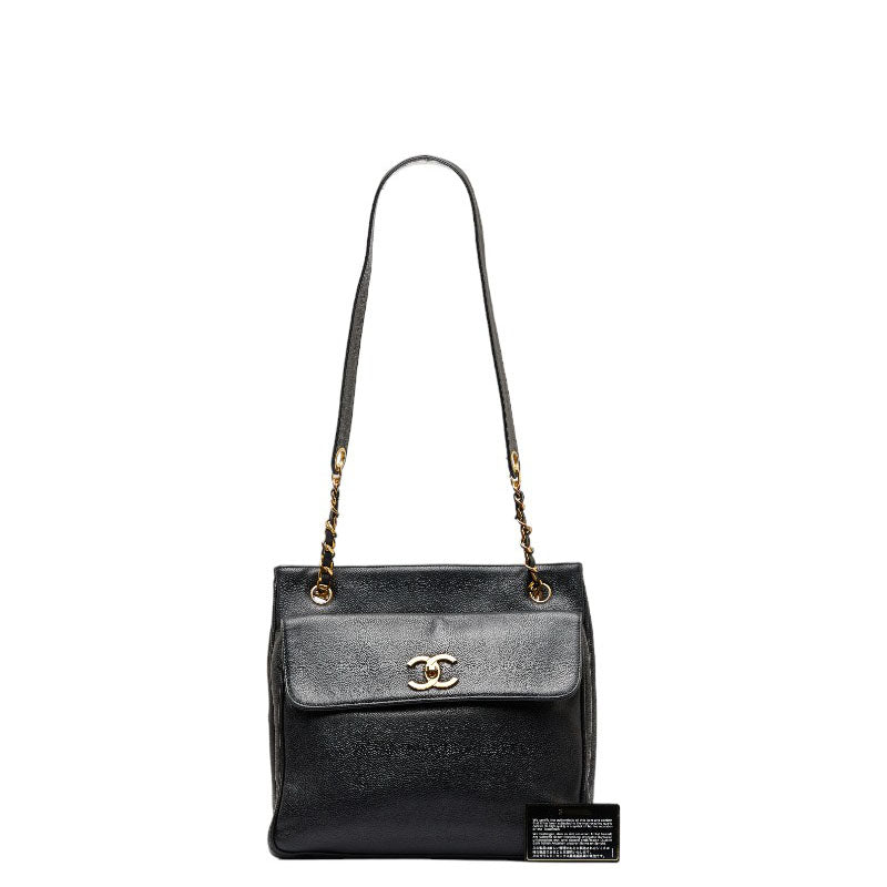 Top Quality Chanel Cocomark Gold  Chain houlder Bag  Bag Black Caviar S  CHANEL