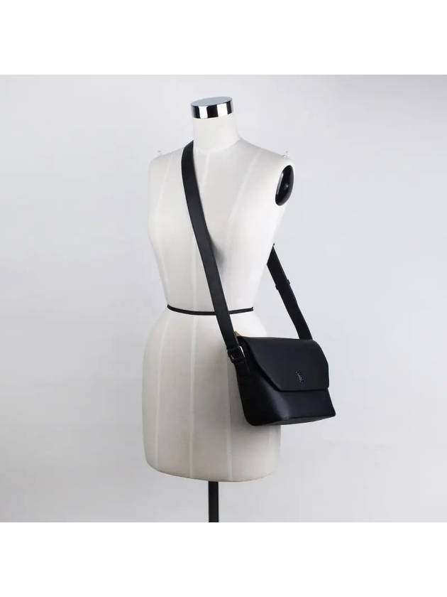 Burberry Small Leather Messenger Bag Black