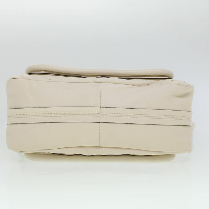Chloe Paraty Hand Bag Leather 2way White 04-11-50 44037
