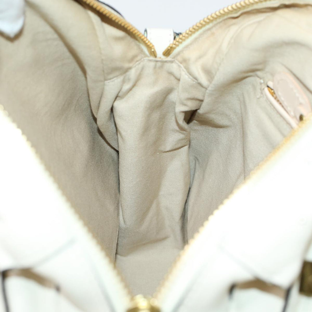 Chloe Paraty Hand Bag Leather 2way White 04-11-50 44037