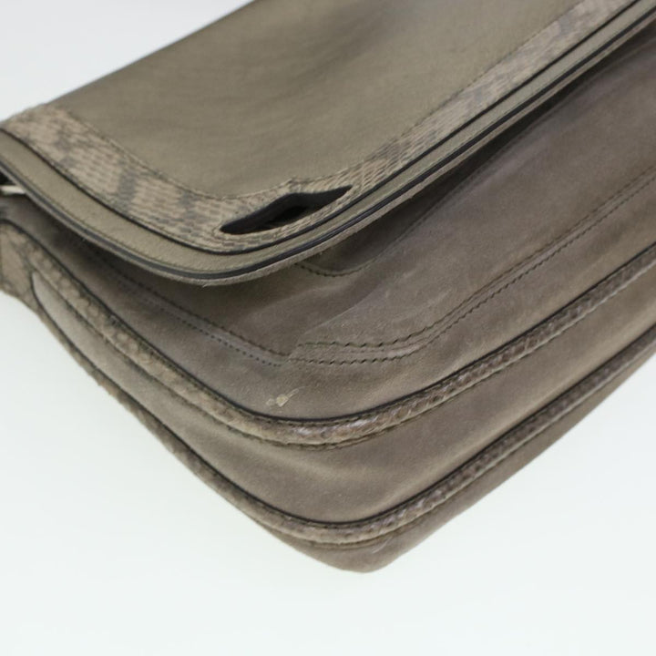 Chloe Shoulder Bag Suede Leather Gray 44064