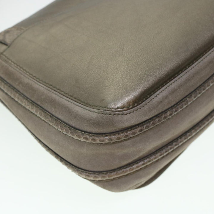 Chloe Shoulder Bag Suede Leather Gray 44064
