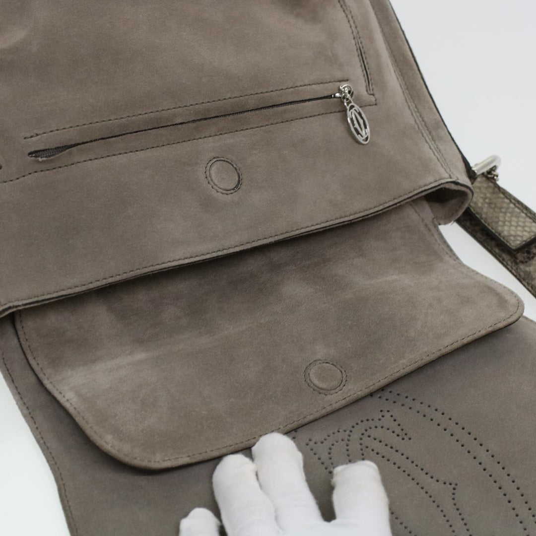 Chloe Shoulder Bag Suede Leather Gray 44064
