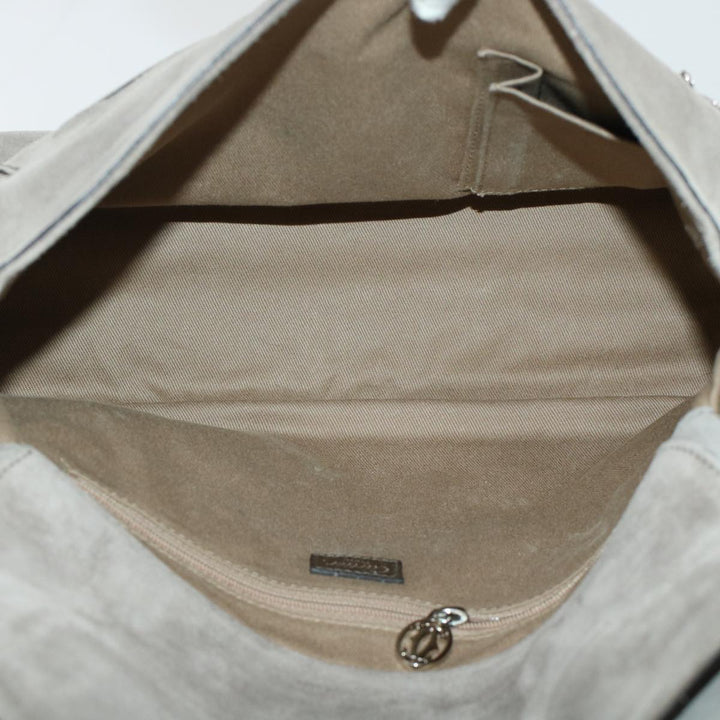 Chloe Shoulder Bag Suede Leather Gray 44064