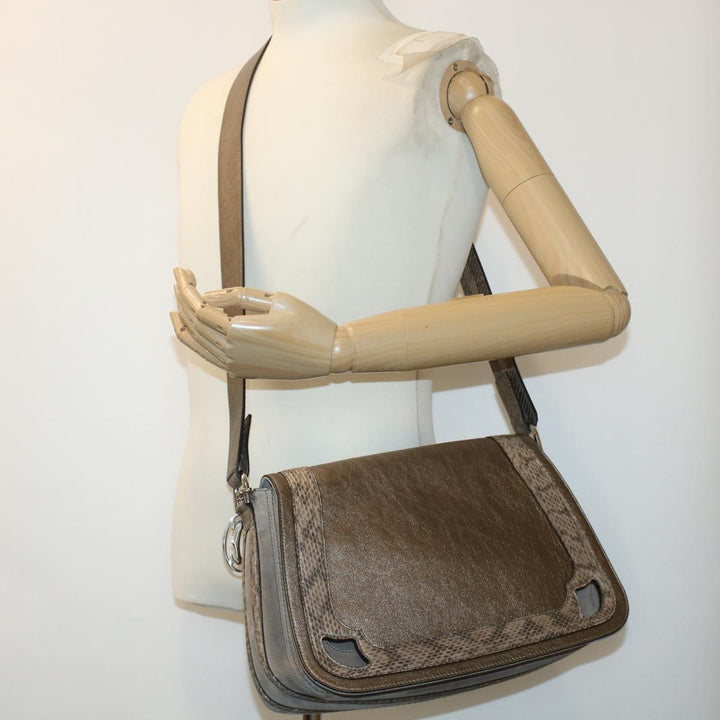 Chloe Shoulder Bag Suede Leather Gray 44064
