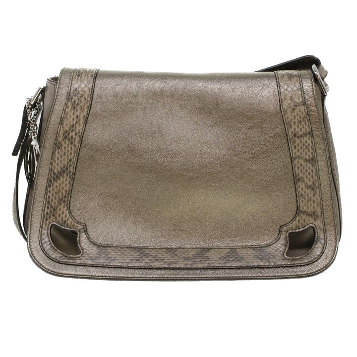 Chloe Shoulder Bag Suede Leather Gray 44064