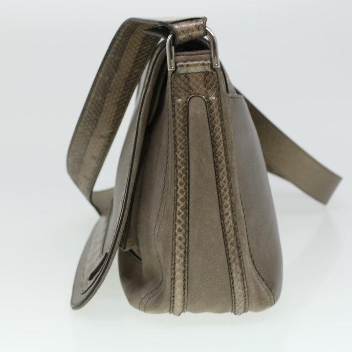 Chloe Shoulder Bag Suede Leather Gray 44064