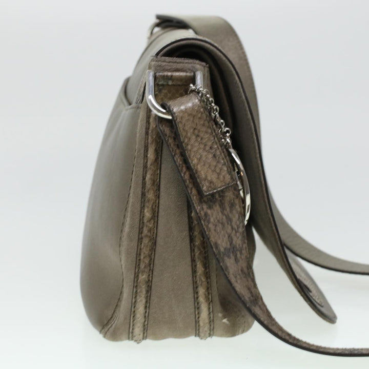 Chloe Shoulder Bag Suede Leather Gray 44064